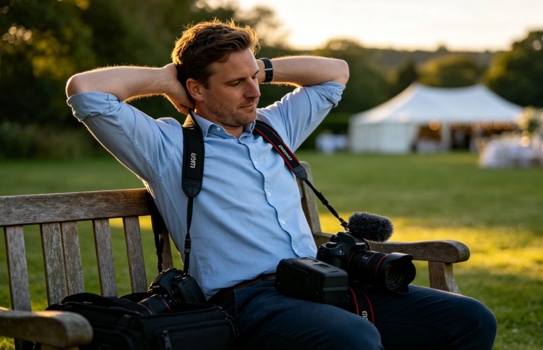 tired wedding photographer
